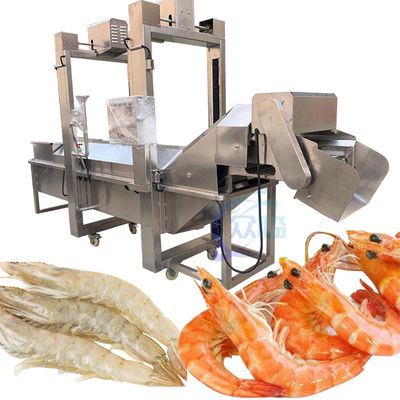 ISO SUS304 เครื่องทําความร้อนกุ้ง เครื่องทําความร้อนควาย โรงงานแปรรูปกุ้งหลายประการ