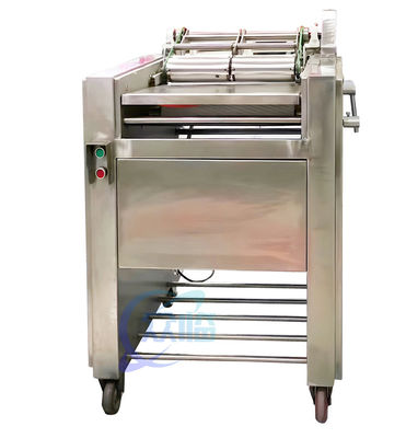 เครื่องทําผิวปลา SUS304 ที่มั่นคง เครื่องทําความสะอาดซาร์ดินแบบครึ่งอัตโนมัติ