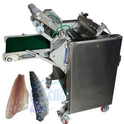 ราคาดี 300-400KG/H เครื่องตัดผิวปลา 1200x600x930mm สําหรับอุตสาหกรรม ออนไลน์
