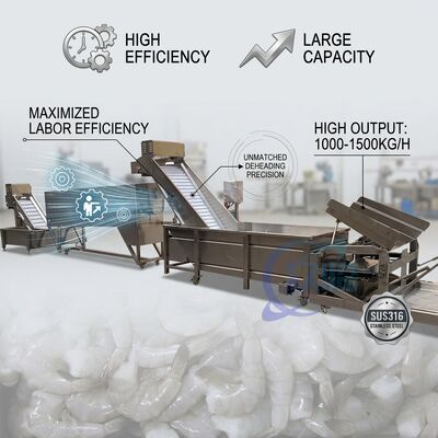ราคาดี Multifunctional Seafood Processing Plant Equipment Food Grade SUS304 1200-1800KG 15KW 60Hz ออนไลน์