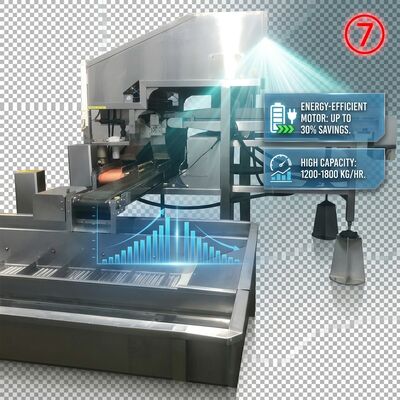 ราคาดี 380V Powered Shrimp Head Body Separator Anti Corrosive SUS316 1000-1500KG 9.0KW 440V ออนไลน์