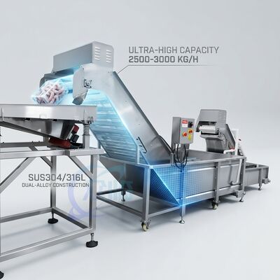 ราคาดี Custom Built Prawn Processing Machine Precision SUS316 2000-2500KG 0.8KW 60Hz For Food Processing Factory ออนไลน์