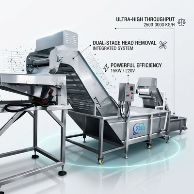 ราคาดี Precision Shrimp Head Screening Machine Anti Corrosive SUS316 800-1000KG 2.2KW 380V ออนไลน์