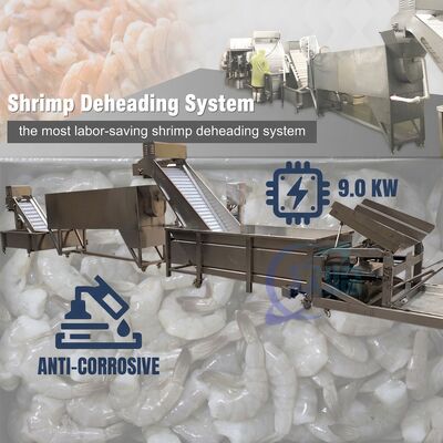 ราคาดี Advanced Shrimp Head Separation Machine SUS304 2000-2500KG 15KW 440V For Seafood Export Company ออนไลน์