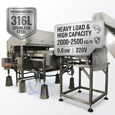 ราคาดี Commercial Shrimp Deheading Machine SUS304 800-1000KG 11.7KW 380V For Seafood Factory ออนไลน์